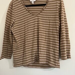 Striped Tan Women's Top